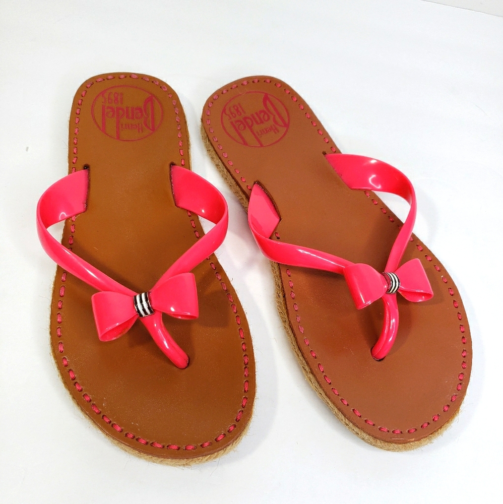 Henri Bendel Pink Jelly Thong Sandal Size 7 - Picture 1 of 7